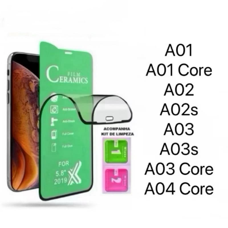 Película Cerâmica 9D 3D Gel Hidrogel Flexíve Para Samsung Galaxy A01 A01 Core A02 A02s A03 A03s A03 Core A04 Core