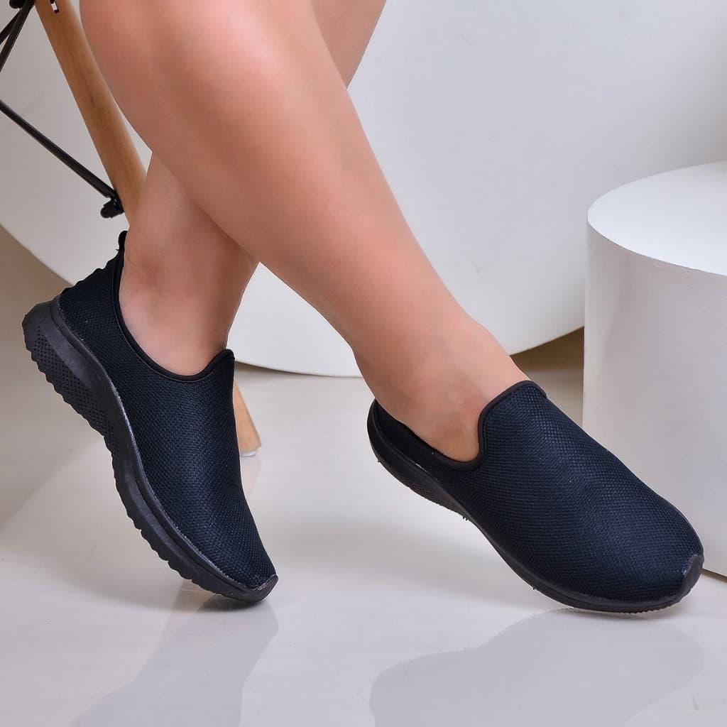 Tênis Meia Feminino Calce Fácil slip on Ortopédico Esportivo Leve e Confortável Casual Academia