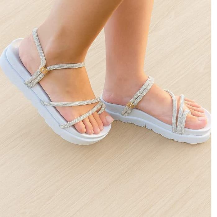 Sandália Papete Birken Feminina Plataforma Confortavel
