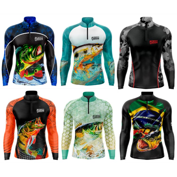 Camisa de Pesca com proteção UV50+ ADULTO E INFANTIL (VARIOS MODELOS)