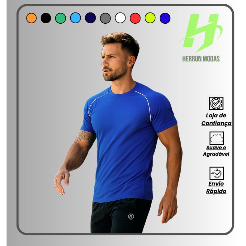 Camiseta Masculina Esportiva Academia Corrida Musculação Camisa Dryfit Drifit