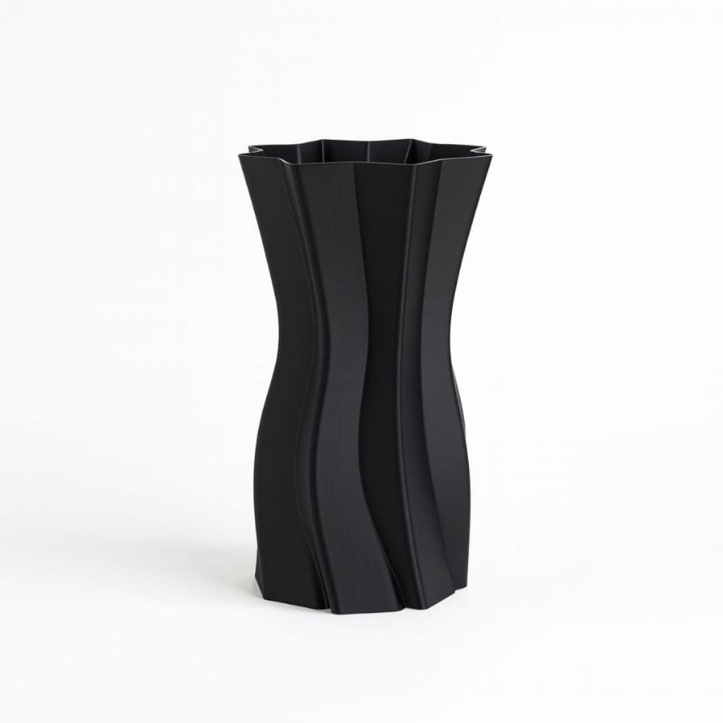 Vaso de Mesa 3D Twist 18cm | Curvas Modernas | Acabamento Premium (Uso Seco - Sem Água) Tamanho P