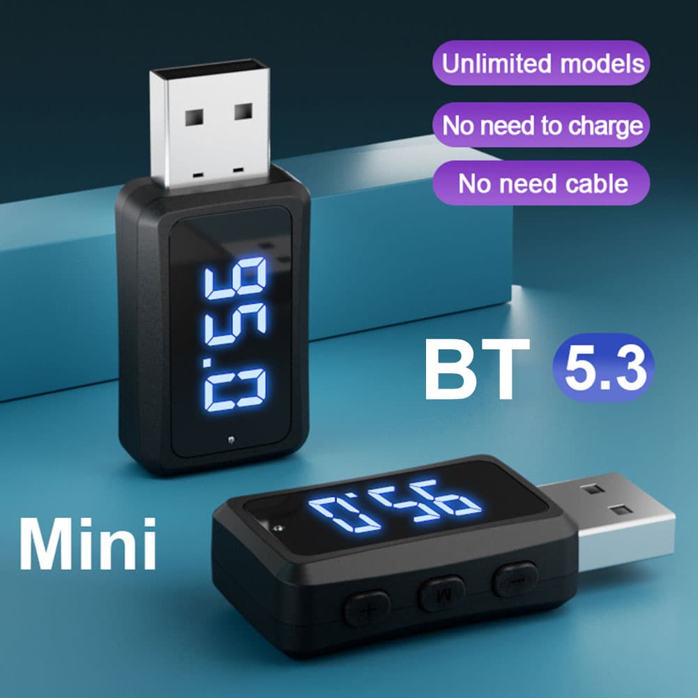 Bluetooth-Compatível 5.3 FM01 FM02 Rádio Do Carro Fm Estéreo Handsfree Chamada Transmissor Receptor Mini USB Power Kit Á