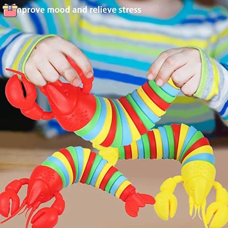 Brinquedo Menino Menina Infantil Articulado 3D Sensorial Fidget Toy Minhoca Lesma
