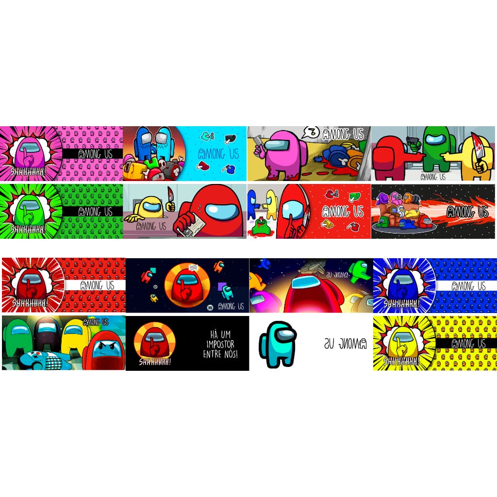 Pack 32 Estampas Prontas Impressas Among US