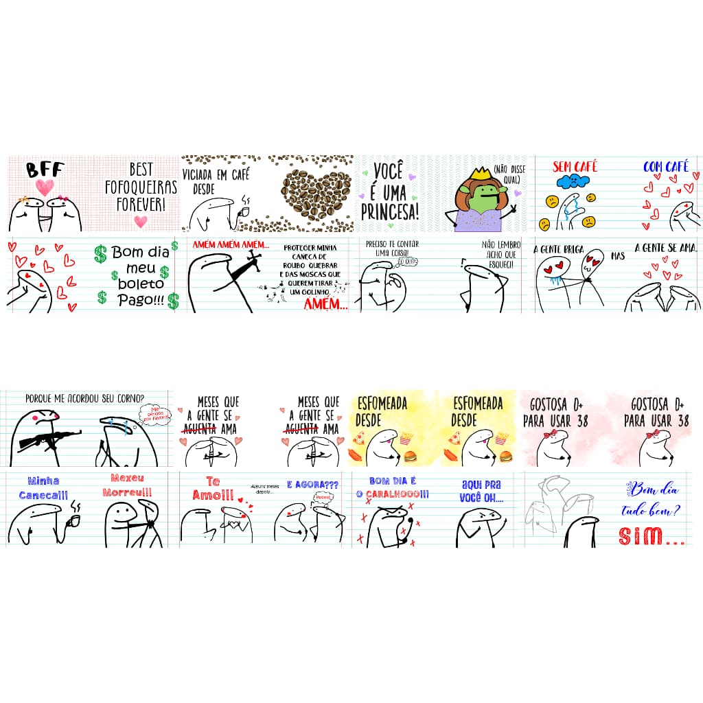 32 Estampas Sublimaticas Prontas Flork Meme