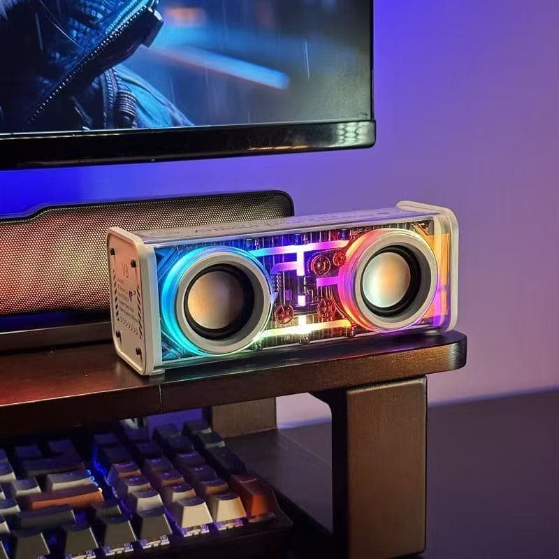 Caixa de Som Bluetooth de Alta Qualidade (Alto-Falante Duplo + Subwoofer) – Tech Luz Ambiental Super Potente