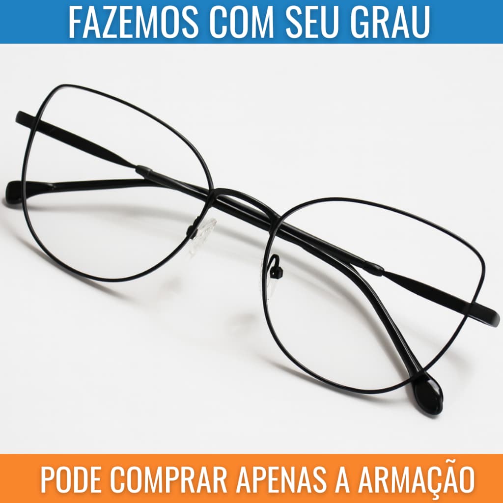 Armação Para Óculos de Grau Metal Feminina Resistente Alta Qualidade 8619