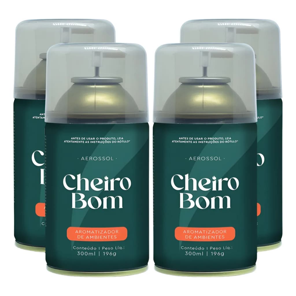 Kit 4 Aromatizadores Cheiro Bom Aerossol Profissional 300ml 5% de desconto