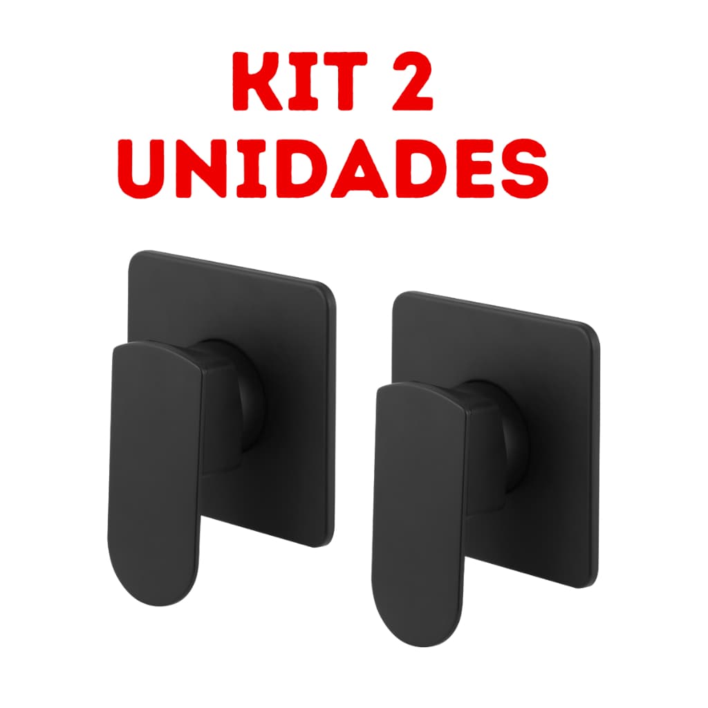 Kit 02 Acabamento Para Registro Misturador Deca Monocomando Onix Black