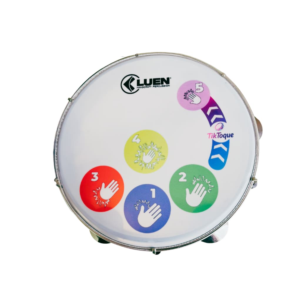 Pandeiro 10" ABS Pele Leitosa Inox 6 Afinações Luen Tiktoque 94060 para Iniciantes