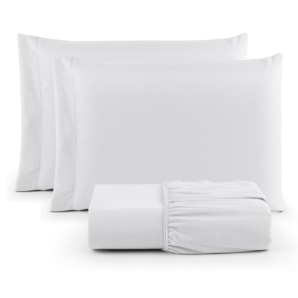 Jogo de Cama Queen 400 Fios Percal 03 Pçs com Barra, Antiácaro, Antipilling e Toque Macio