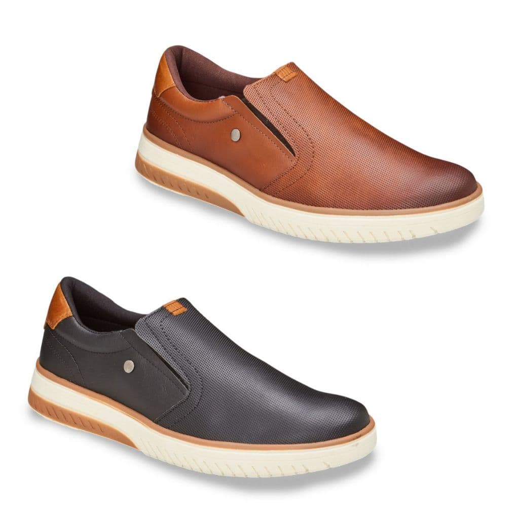 Kit 2 Tênis Masculinos Slip on Versátil Despojado