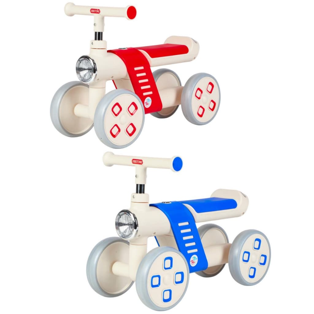 Bicicleta Infantil Equilíbrio 4 Rodas Luzes Farol Diversão Segurança