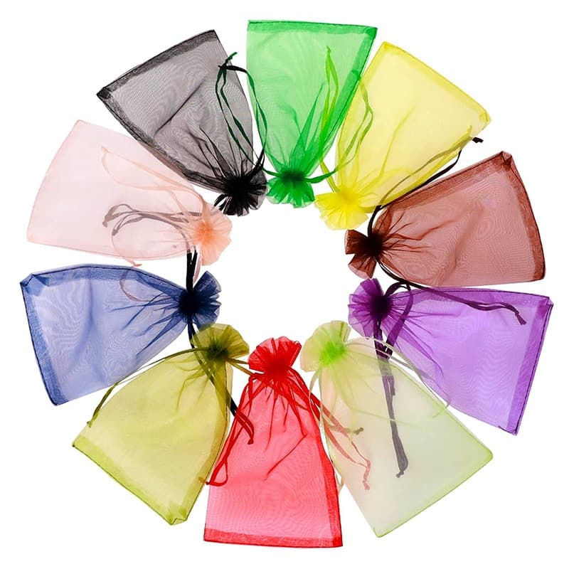 Kit Saco Saquinho Organza Tule Saquinho 7x9 9x12 10x15 Branco Festa Casamento