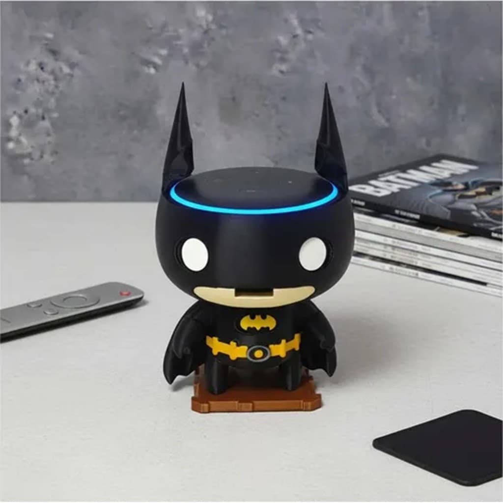 Suporte Alexa Echo Dot 3 Batman - Presente, decoração criativa, música, som, stand de mesa Amazon