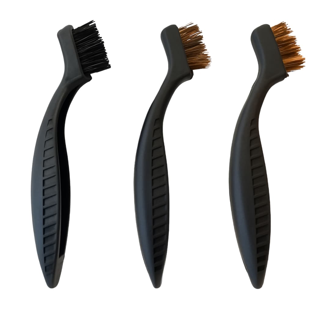 Kit 3 Escovas de Aço Inox Nylon e Latão 16cm Para Remoção Precisa Ferrugem Limpeza Pesada Ferramenta