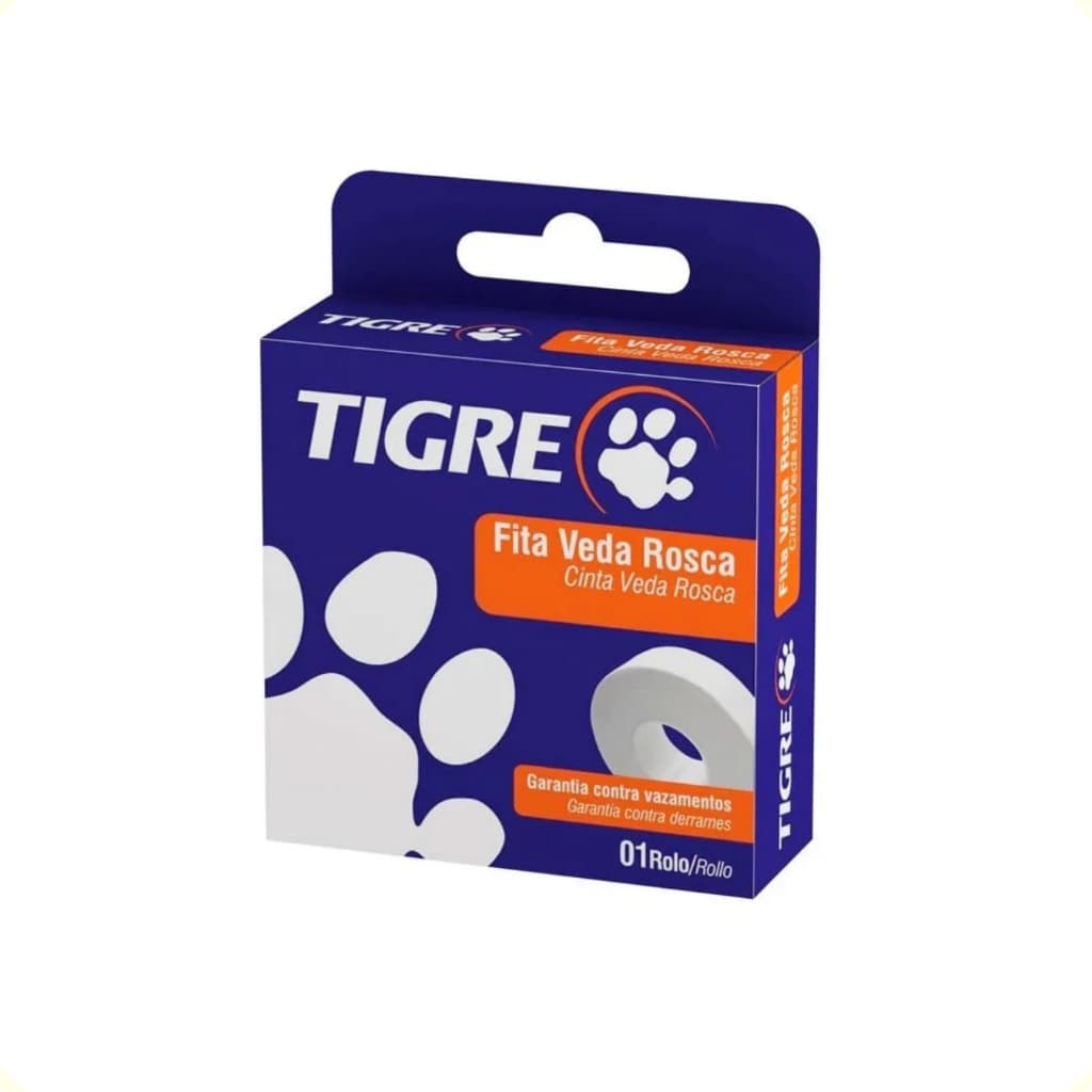 Fita Tigre Veda Rosca para Hidráulica Em Geral 18mm x 25M