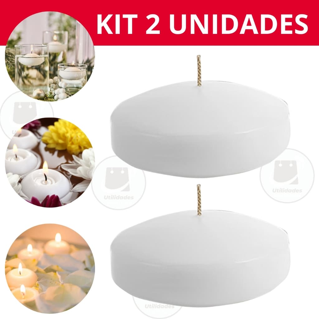 Velas Flutuante Decoração 18 Horas Festas  Kit 02 Unidades