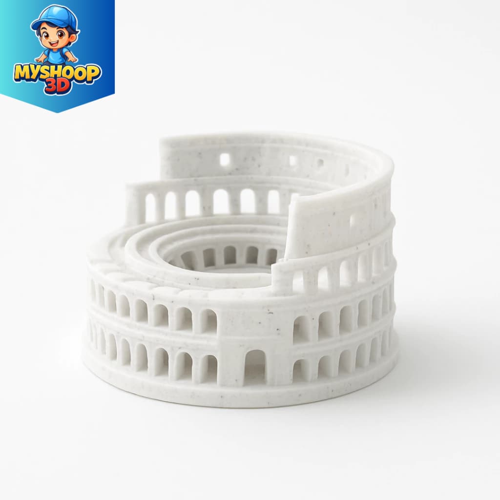 Escultura Coliseu de Roma 10cm – Miniatura Decorativa Minimalista | Arte, História e Decoração