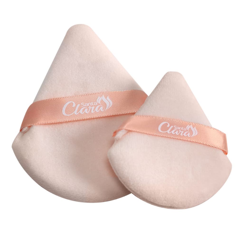 Esponja Facial Puff Veludo Triângular Maquiagem Santa Clara