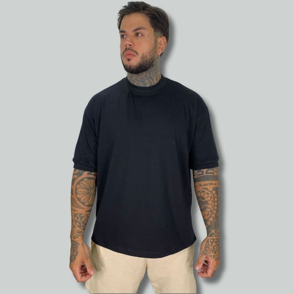 Camiseta Over Masculina Algodão Malha 30.1 Premium Básica Confortavel