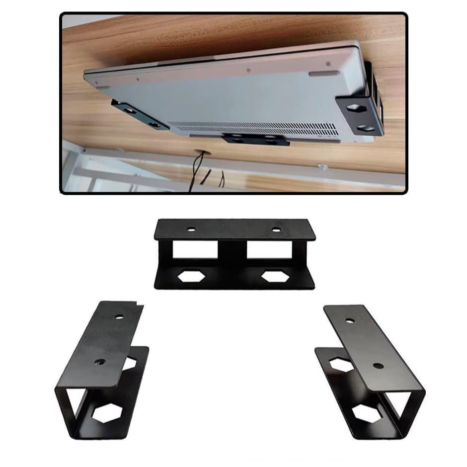Suporte Base Apoio P/ Fixar Notebook Laptop Embaixo Da Mesa