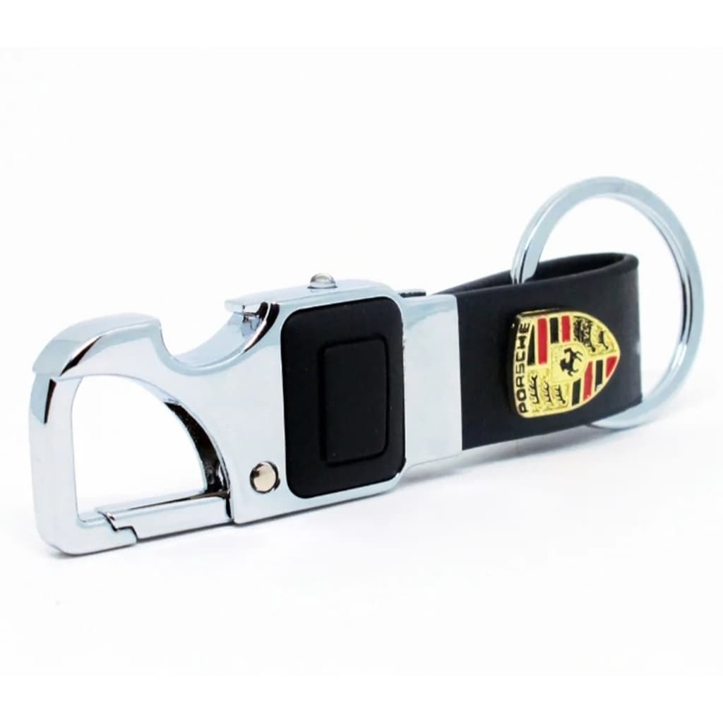 Chaveiro Lanterna e Abridor Porsche Boxster Carrera 911 Taycan Panamera Macan Cayenne Cayman GT4 718