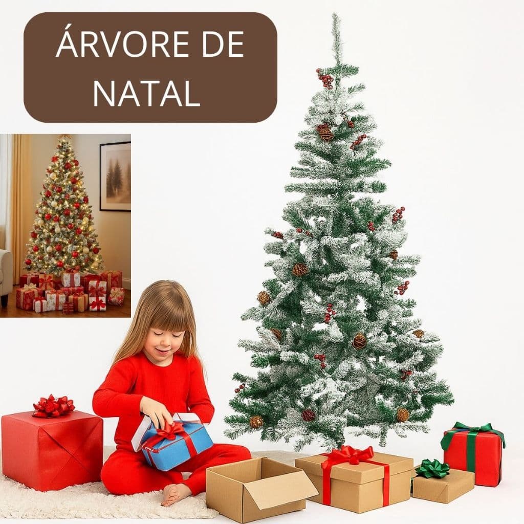 Arvore De Natal 1,80m Luxo Verde 611Galhos Pinheiro Favorito Decoração Festiva Presente Natal