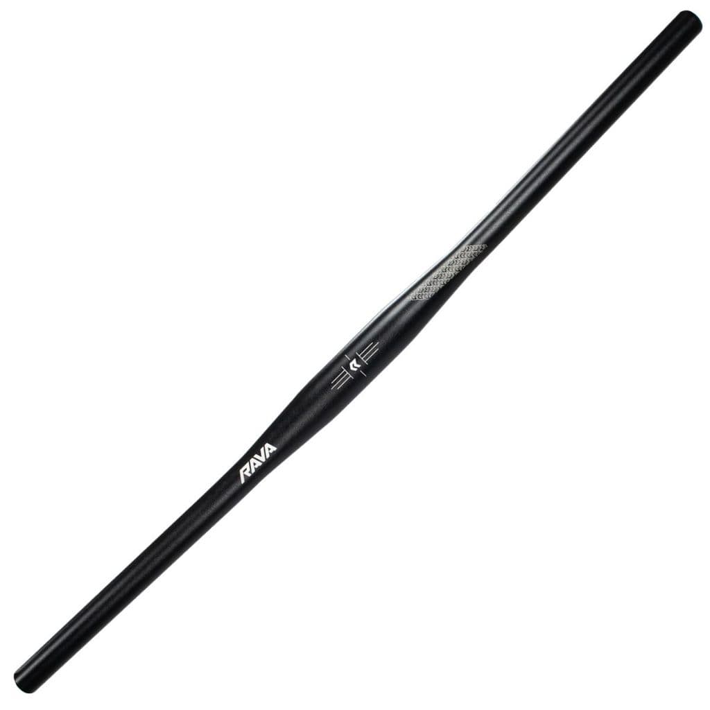 Guidão de Bike Mtb Trilha Reto Alumínio 31.8mm x 730mm Backsweep 9° Preto Rava