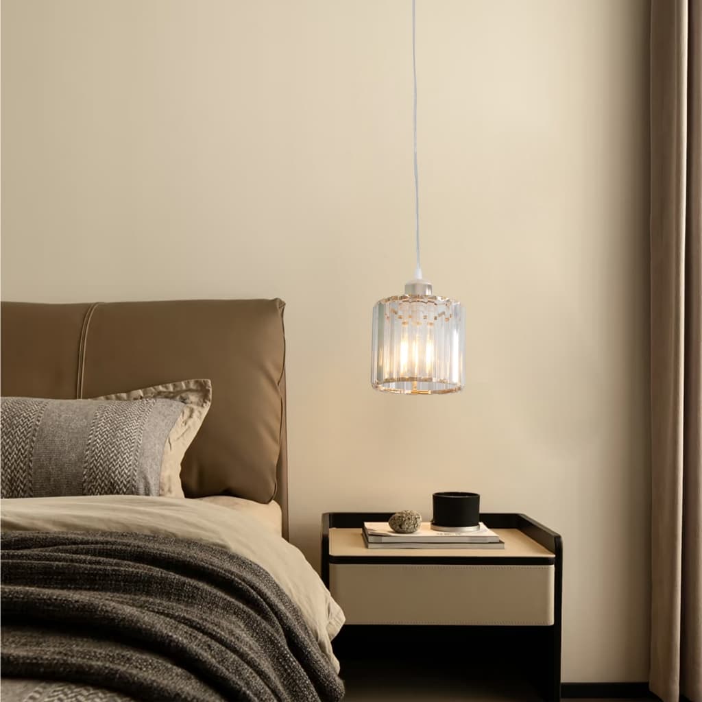 Lustre Pendente Cristal Brilhante E27 Preto Gold Luminária Elegante Moderno Para Lavabo Hall Quarto