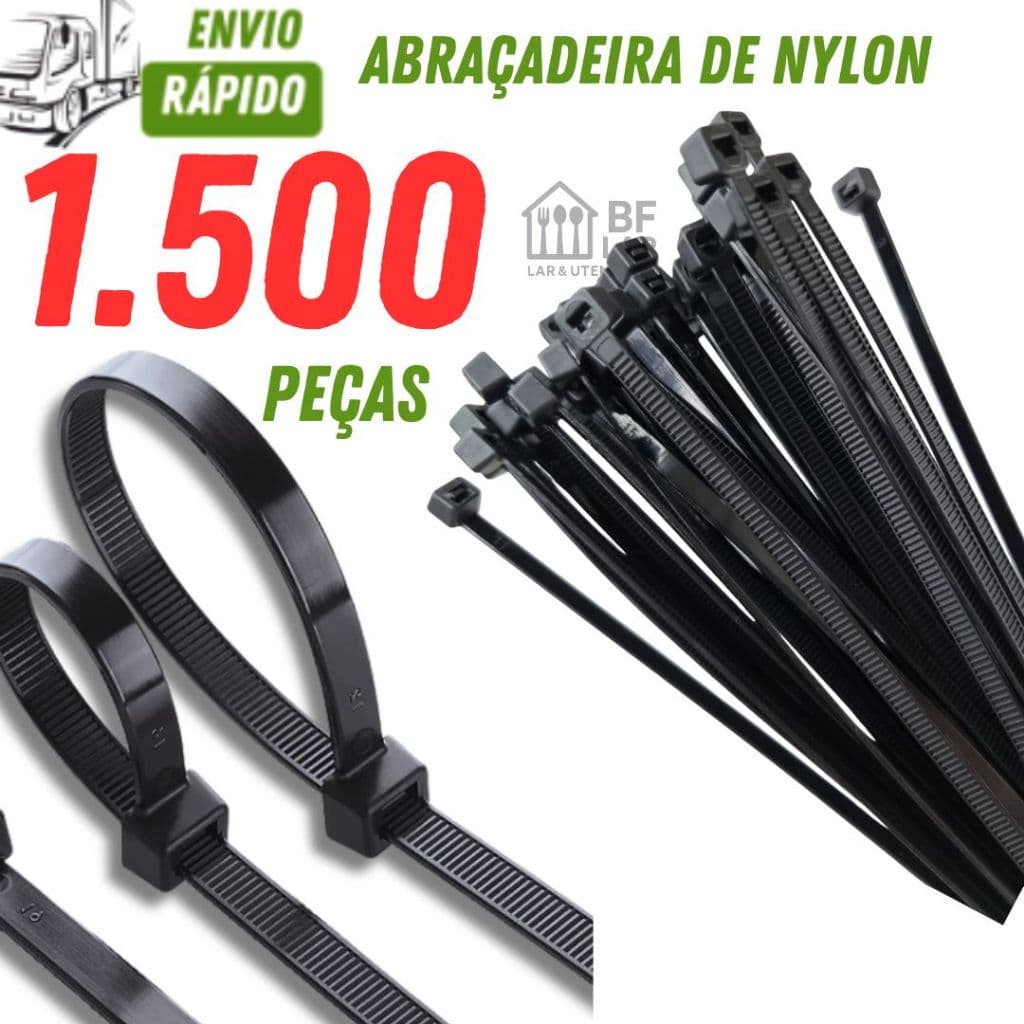 Cinta Plástica Abraçadeira Cor Preto Tam. 5cm 15 Pacotes 09 Pacotes 05 Pacotes com 100 unidades cada