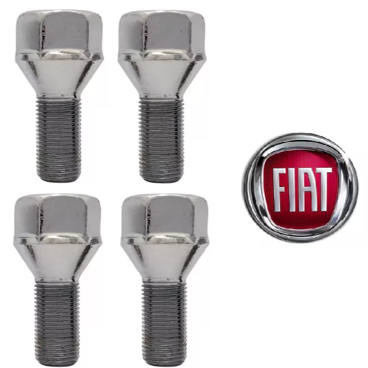 4 Parafusos Cromado Roda Fiat Uno Strada Palio Punto