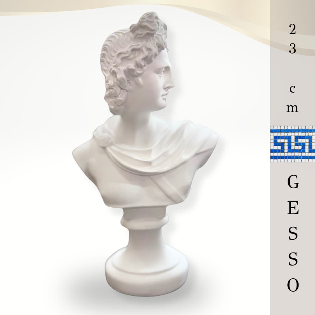 Deus Grego Apolo Estátua Mitologia 23cm Decoração Clássica Escultura
