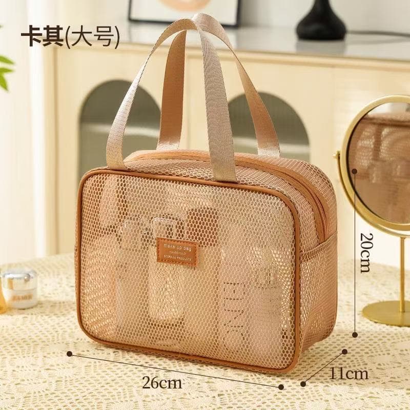 Necessaire Organizadora de Malha - Necessaire de Viagem Grande com Divisórias
