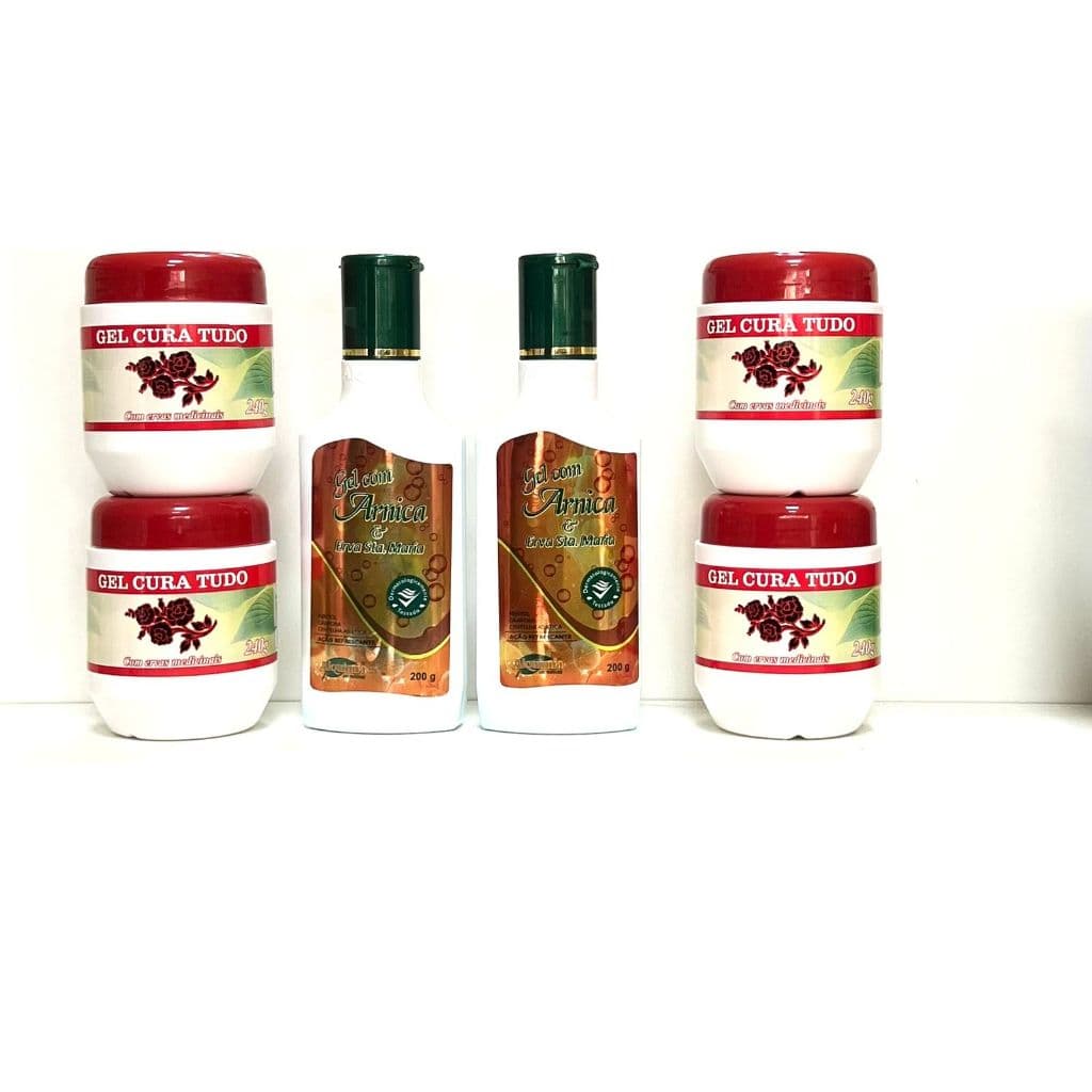 combo 4 gel tampa vermelha e 2 gel Sta Maria alquimia