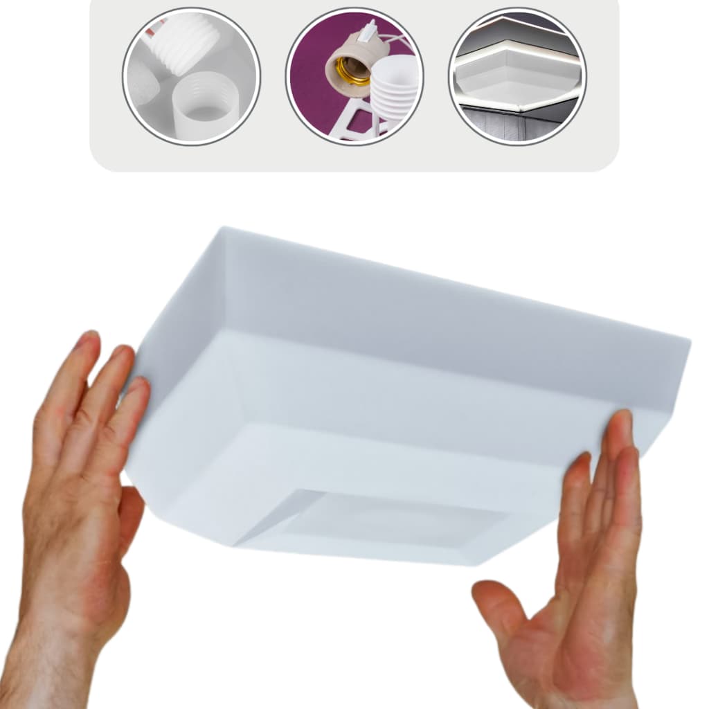 Kit 3 Plafon de Teto Turim Estilo Moderno Iluminação Elegante para Casa e Escritório
