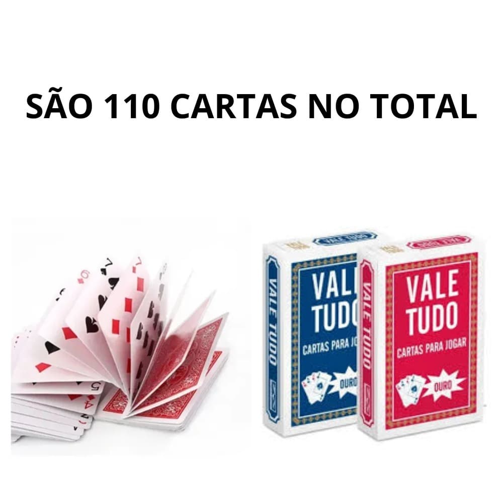 Baralho Profissional Plástico 110 Cartas Resistente a Água Não Amassa