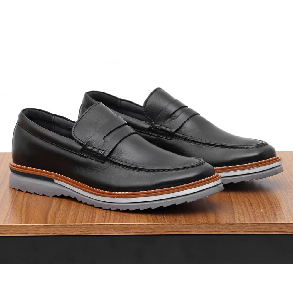 Mocassim Masculino Social Couro Loafer Sapato Drive Mule Slip On Estilo Urbano Trabalho