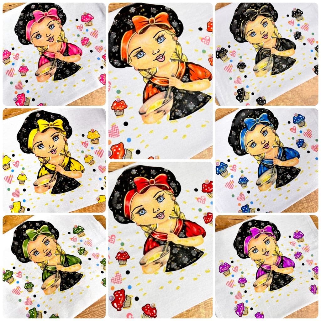 Kit 10 Pano De Prato Saia de Crochê Bonequinha CupCake