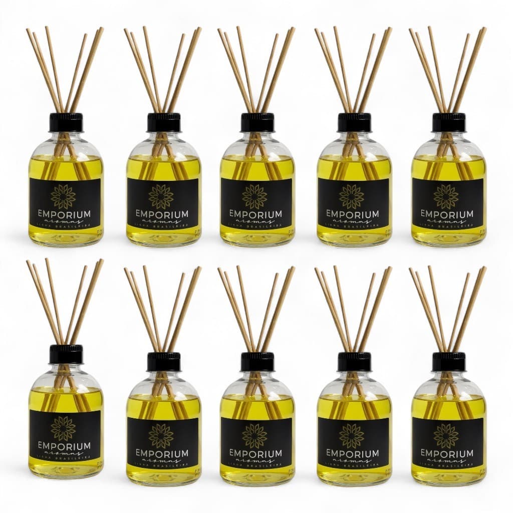 Kit C/ 10 Difusores De Ambiente Maracujá Sweet – Perfume Intenso e Ambiente Aconchegante