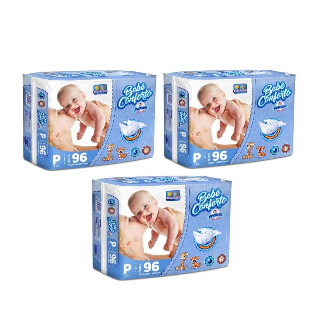 Fralda Infantil - B.C Premium Mega - Kit Com 3 Pacotes