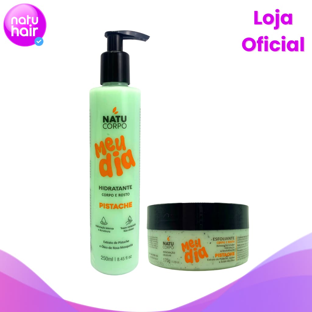 Kit Hidratante Pistache + Esfoliante Pistache Natucorpo