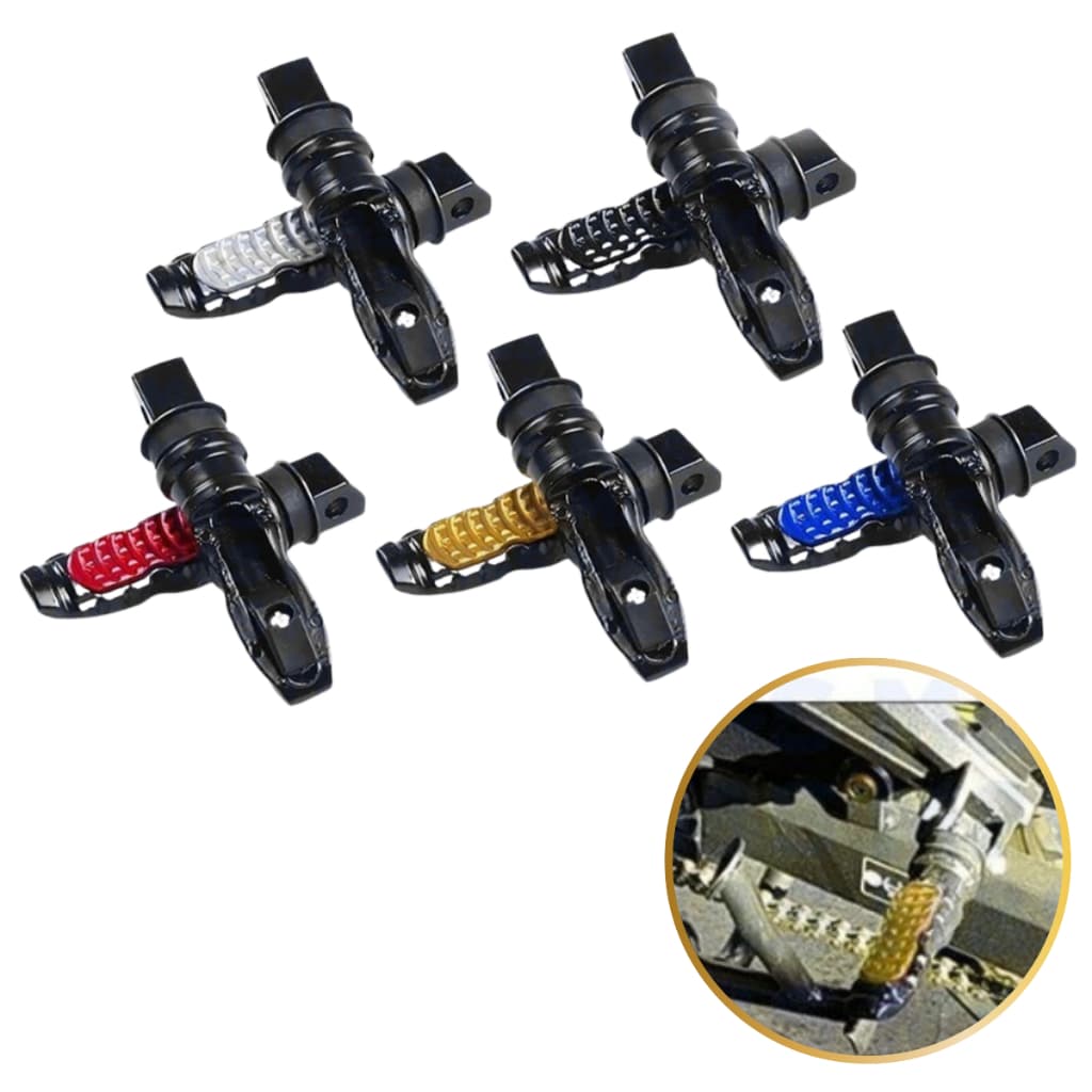 Pedaleira Esportiva Universal Moto Honda CG Titan Fan Biz Pop Yamaha Ybr Fazer Suzuki Yes 125 Aço
