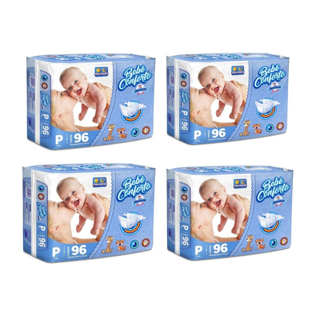 Fralda Infantil B.C Premium Mega - Kit Com 4 Pacotes
