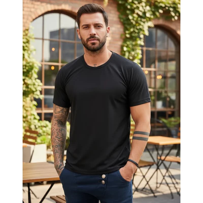 Camiseta De Treino Unisex Lisa Casual Treino Academia Esportes Exercícios Corrida