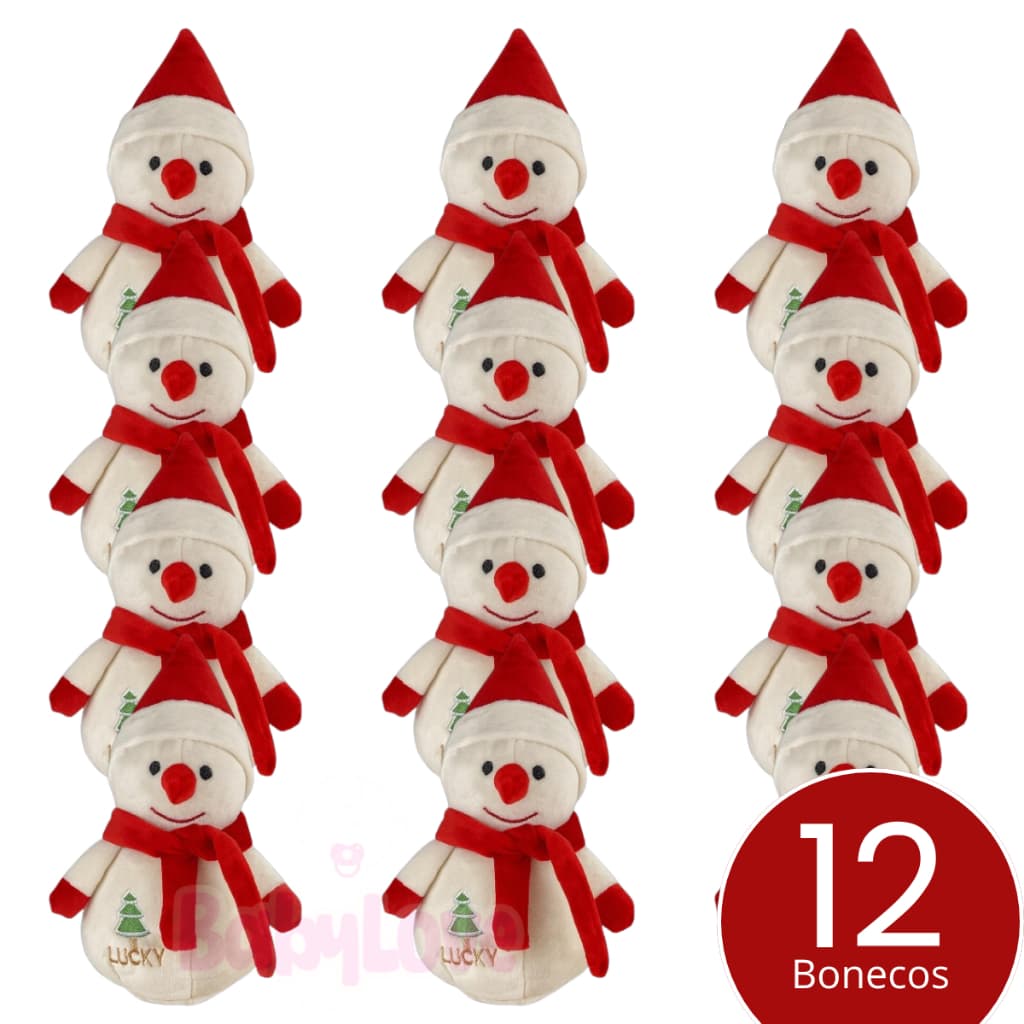 Kit Boneco De Neve Natalino De Pelúcia Decoração Enfeite De Natal