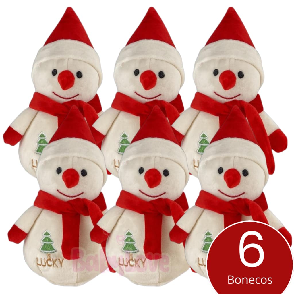 Kit Enfeite De Natal Bonecos De Neve Pelucia Decoracao Presente Arvore De Natal