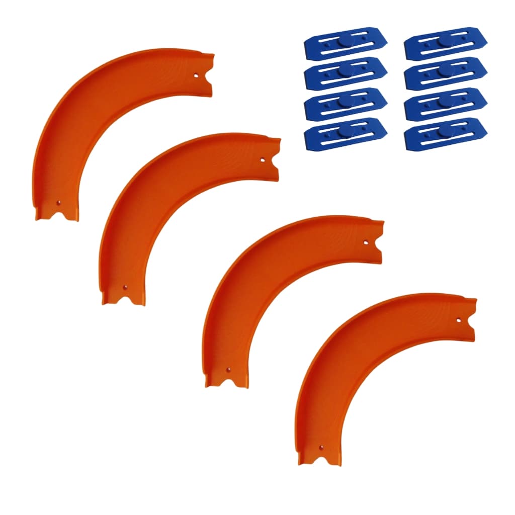Pista Curva 90° para Carrinhos Escala 1:64 Laranja
