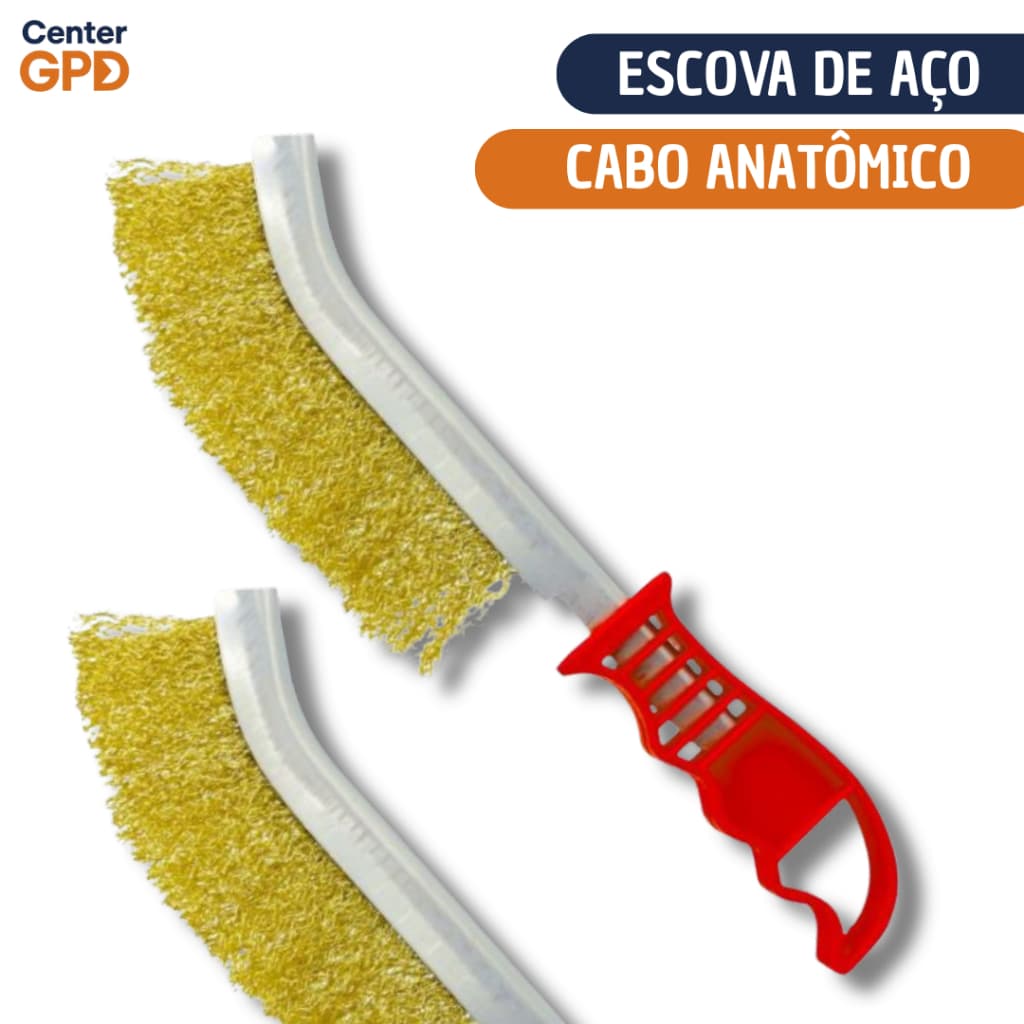 Escova de Aço Manual c/ Cabo Anatômico - De 1 a 3 Unidades